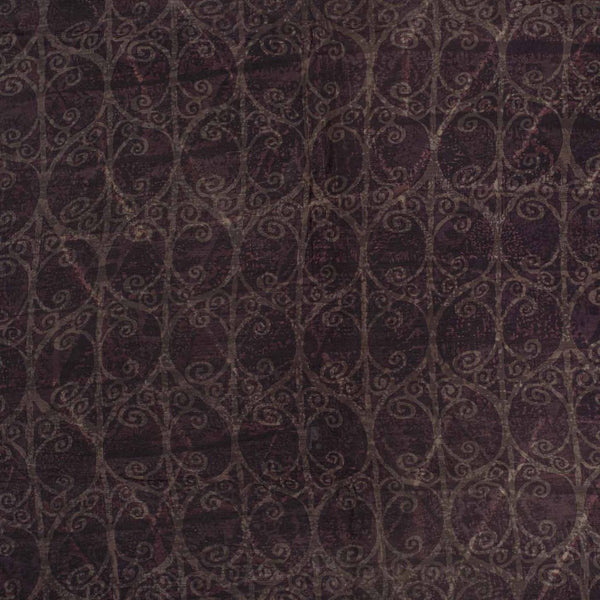 Burgundy Colour Bagru Dabu Hand Block Print Munga Feel Silk Fabric