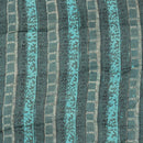 Aqua Colour Bagru Block Print Cotton Modal Satin Fabric 