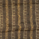 Mustard Brown Colour Bagru Block Print Cotton Modal Satin Fabric 