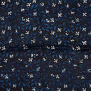 Indigo Colour Jawtha Block Print Cotton Modal Satin Fabric 