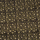 Carbon Black Colour Jawtha Block Print Cotton Modal Satin Fabric 
