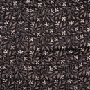 Carbon Black Colour Jawtha Block Print Cotton Modal Satin Fabric 