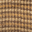 Mustard Brown Colour Bagru Block Print Cotton Modal Satin Fabric 