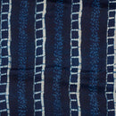 Indigo Blue Colour Bagru Block Print Cotton Modal Satin Fabric 