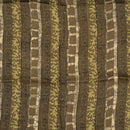 Olive Colour Bagru Block Print Cotton Modal Satin Fabric 