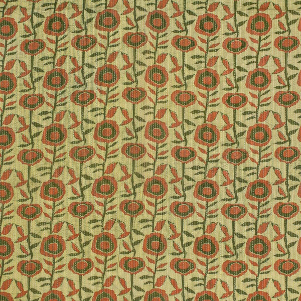 Pastel Green Colour Dabu Kantha Cotton Fabric 42 inch Width