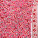 Pink Colour Floral Jaal Print Mal Cotton Fabric With One Side Border 42 inch Width