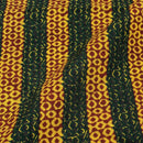 Bottle Green Colour Geometric Print Rayon Fabric With One Side Border 40 inch Width