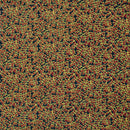 Black Colour Floral Jaal Print Rayon Fabric With One Side Border 40 inch Width