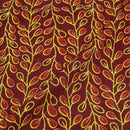 Maroon  Colour Floral Jaal Print Rayon Fabric 40 inch Width