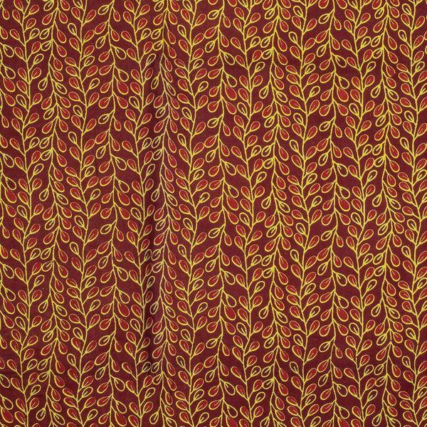 Maroon  Colour Floral Jaal Print Rayon Fabric 40 inch Width