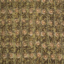 Olive Colour Bagru Kalamkari Print Jawatha Cotton Fabric 