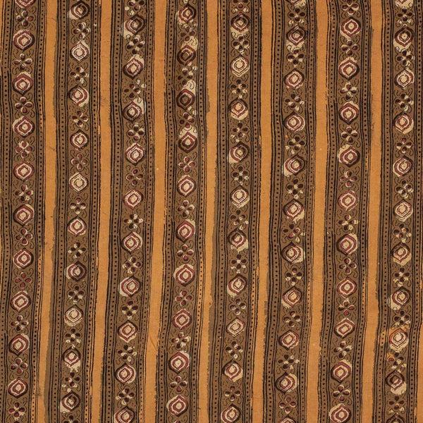 Mustard Colour Jawatha Dabu Cotton Fabric