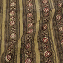 Olive Green Colour Jawatha Dabu Cotton Fabric