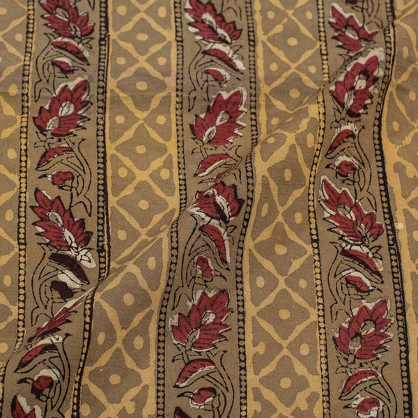 Mustard Colour Jawatha Dabu Theme Cotton Fabric