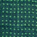 Teal Blue Colour Dabu Print Cotton Satin Fabric 42 inch Width