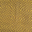 Mustard Olive Colour Dabu Print Cotton Satin Fabric 42 inch Width