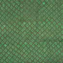 Moss Green Colour Dabu Print Cotton Satin Fabric 42 inch Width