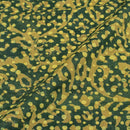 Bottle Green Colour Dabu Print Cotton Satin Fabric 42 inch Width
