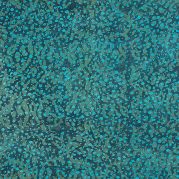 Blue Colour Dabu Print Cotton Satin Fabric 42 inch Width