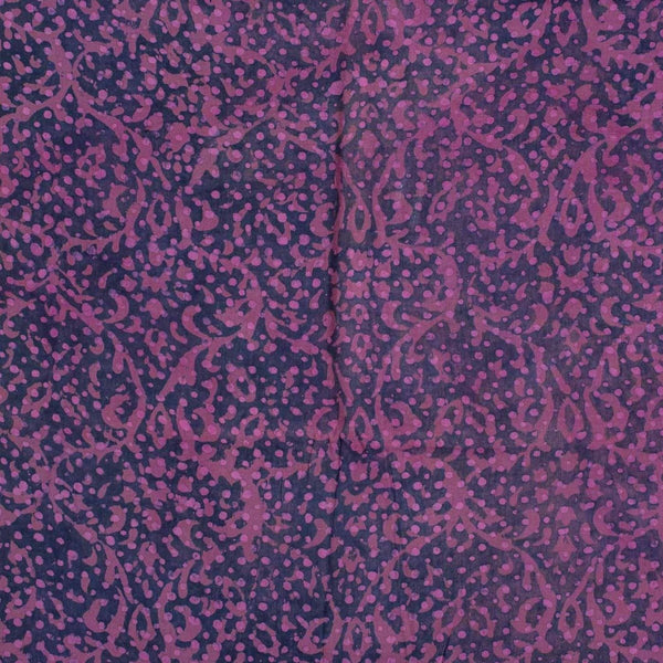 Purple Colour Dabu Print Cotton Satin Fabric 42 inch Width