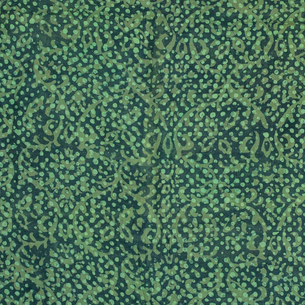Teal Colour Dabu Print Cotton Satin Fabric 42 inch Width
