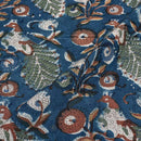 Blue Colour Floral Print Jawatha Cotton Fabric 