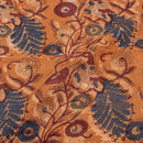 Mustard Orange Colour Floral Print Jawatha Cotton Fabric 