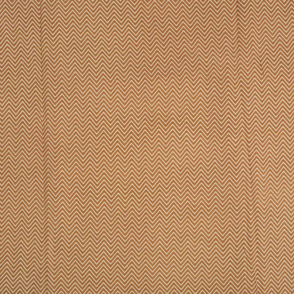 Mustard Colour Chevron Print Jawtha Cotton Fabric 