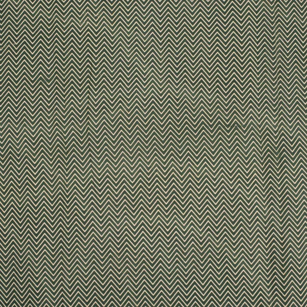 Green Colour Chevron Print Jawtha Cotton Fabric 