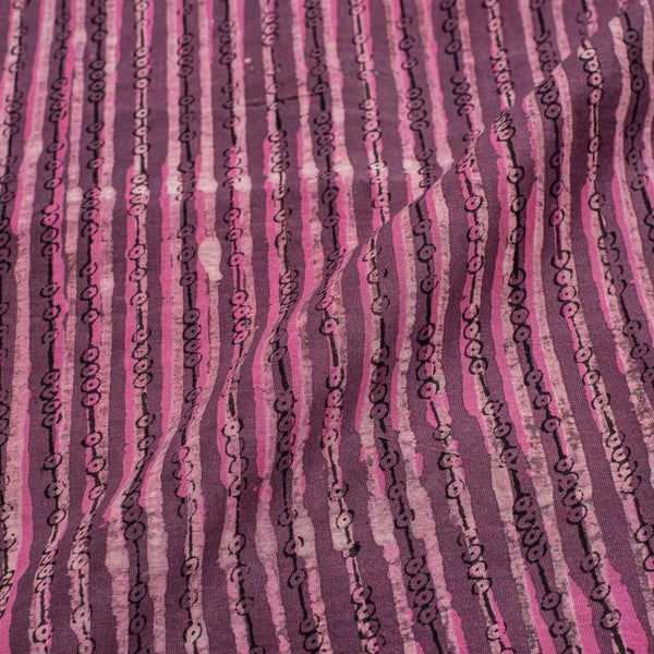 Lavender Colour Geometric Print Chanderi Feel Viscose Fabric 40 inches Width