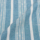 Cadet Blue Colour Jacquard Cotton Linen Fabric 