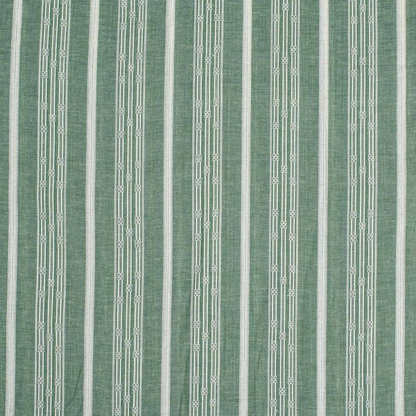 Shale Green Colour Jacquard Cotton Linen Fabric 